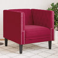 Chesterfield-Sessel Weinrot Samt