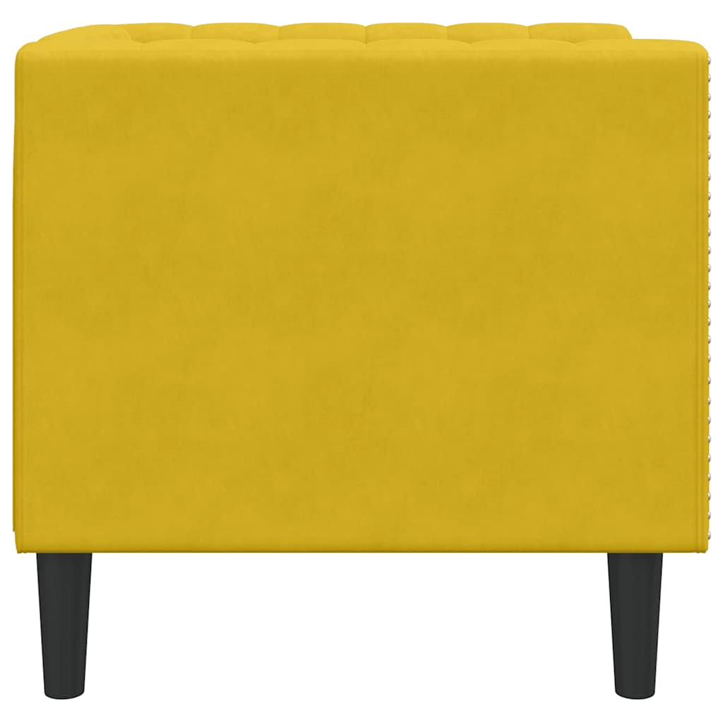 Chesterfield-Sessel Gelb Samt