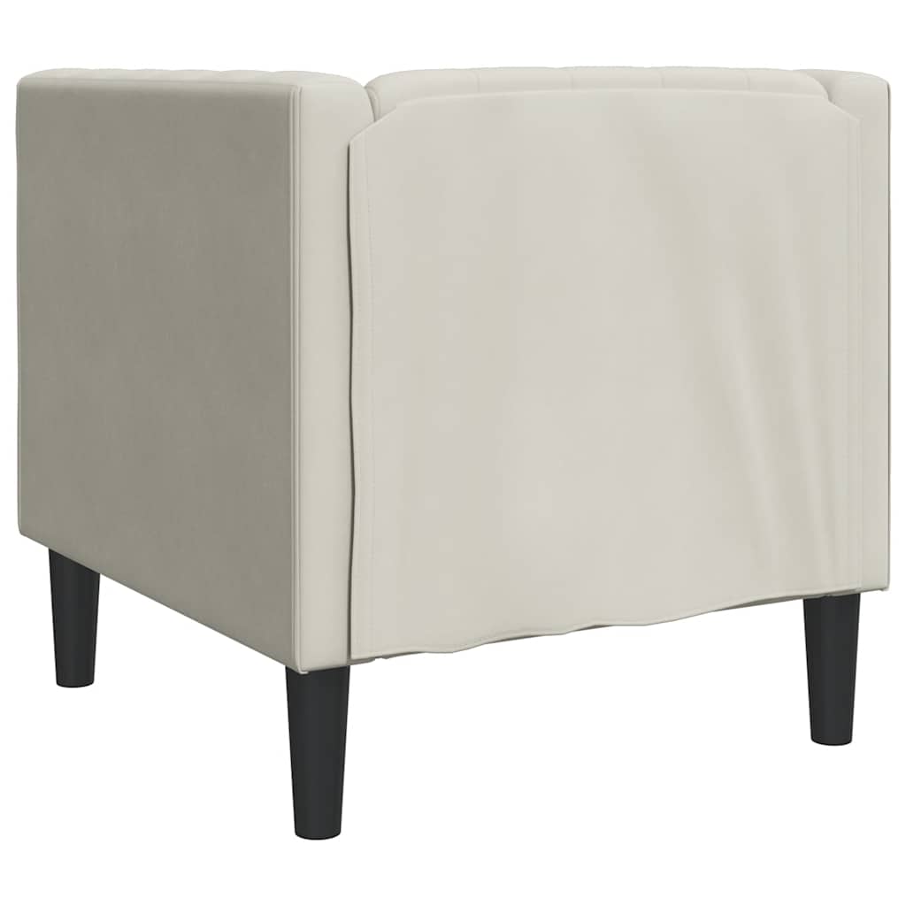 Chesterfield-Sessel Creme Samt