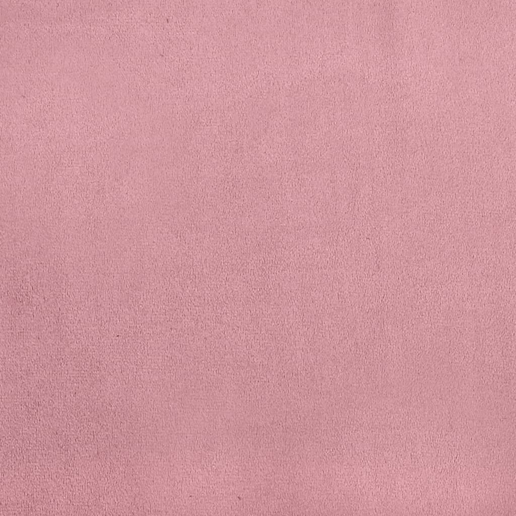 Chesterfield-Sofa mit Nackenrollen 2-Sitzer Rosa Samt
