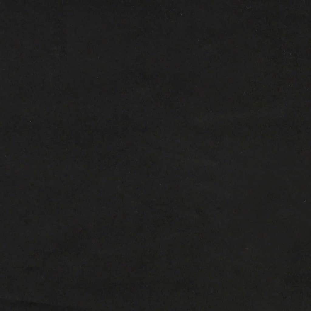 Chesterfield-Sofa mit Nackenrollen 2-Sitzer Schwarz Samt