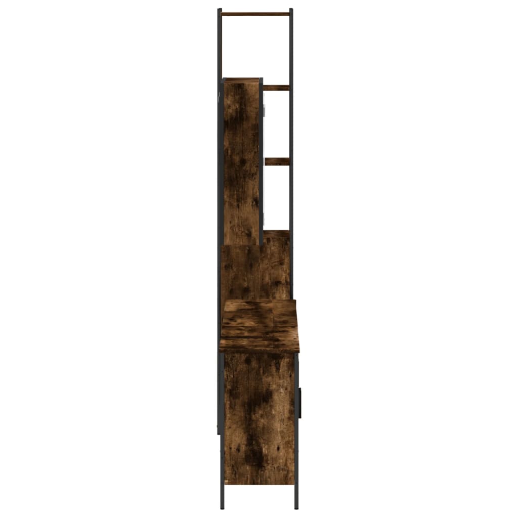 4-tlg. Badmöbel-Set Räuchereiche Holzwerkstoff