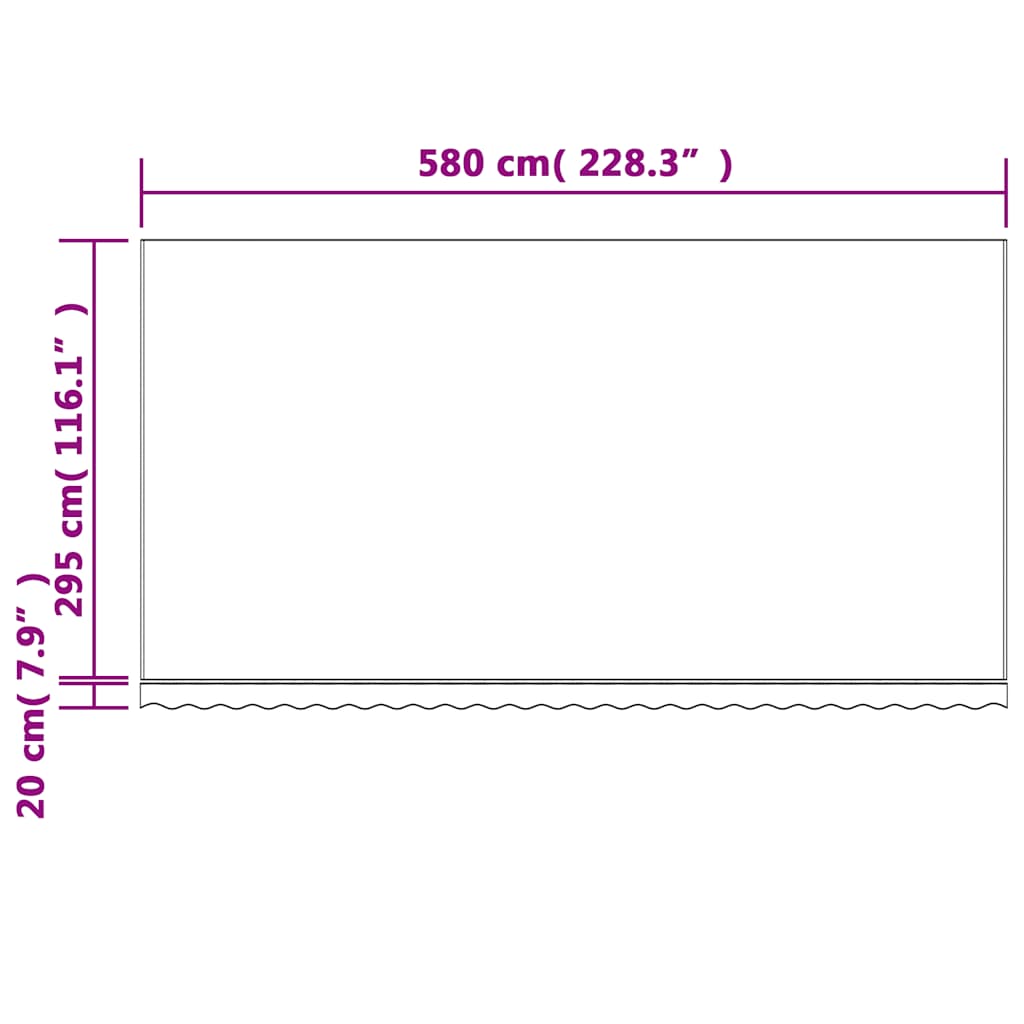 Markisenbespannung Rot und Weiß Gestreift 6x3 m