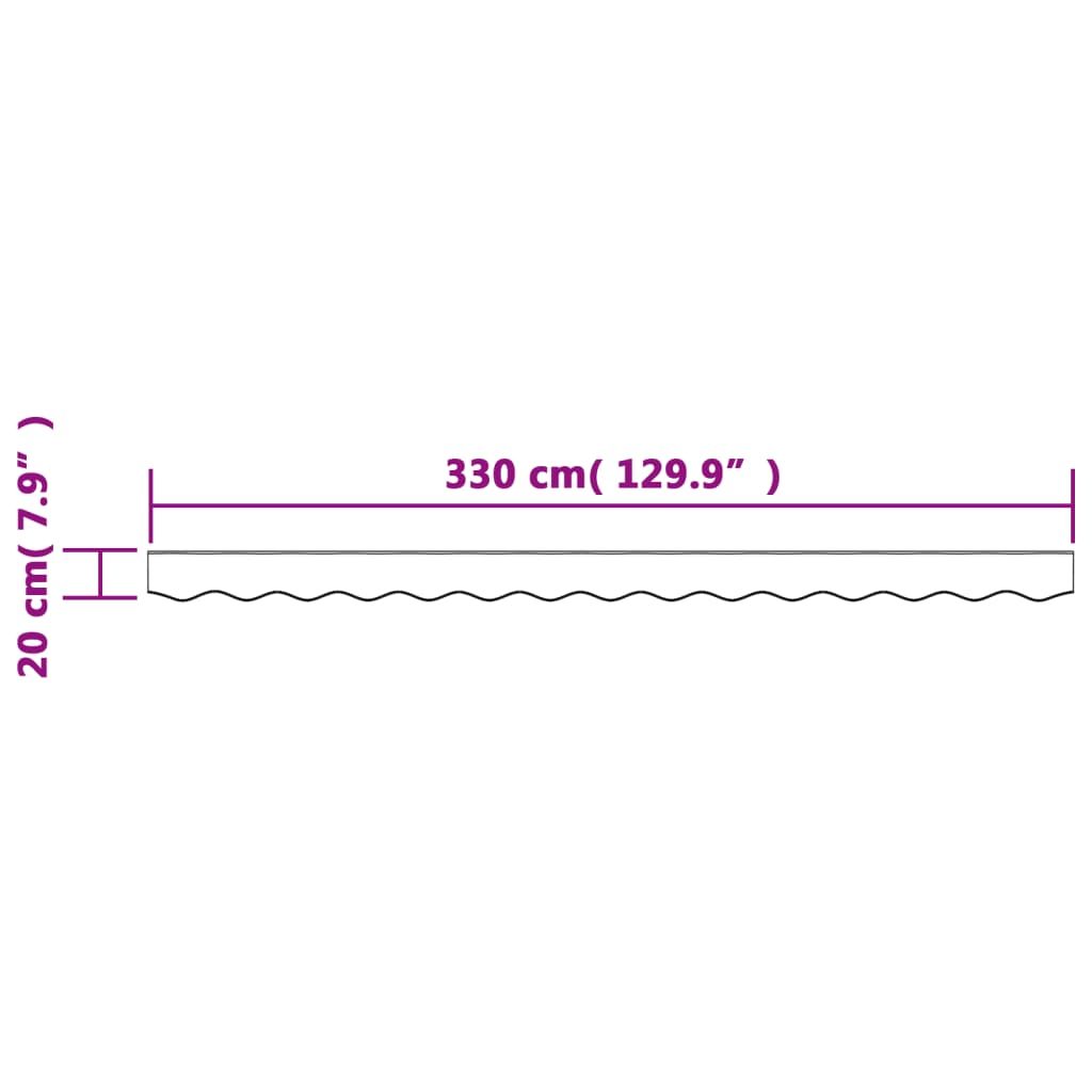 Markisenvolant Burgunderrot 3,5 m