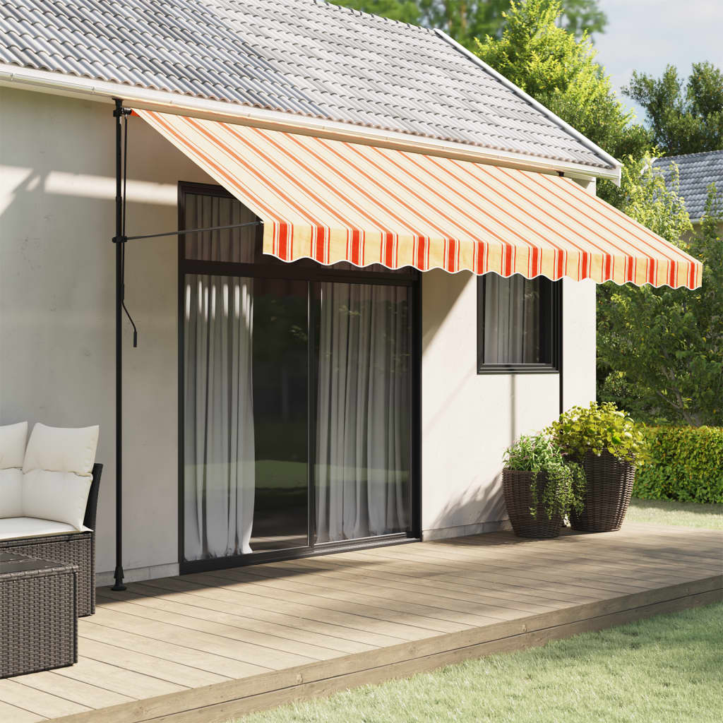 Markisenvolant Gelb und Orange Gestreift 4 m