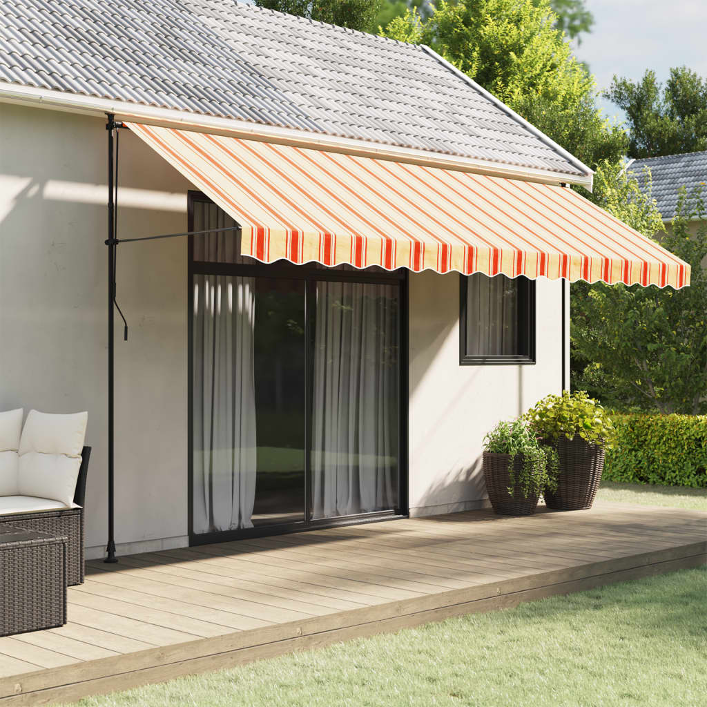 Markisenvolant Gelb und Orange Gestreift 4,5 m