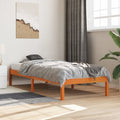 Massivholzbett ohne Matratze Wachsbraun 90x190 cm Kiefernholz