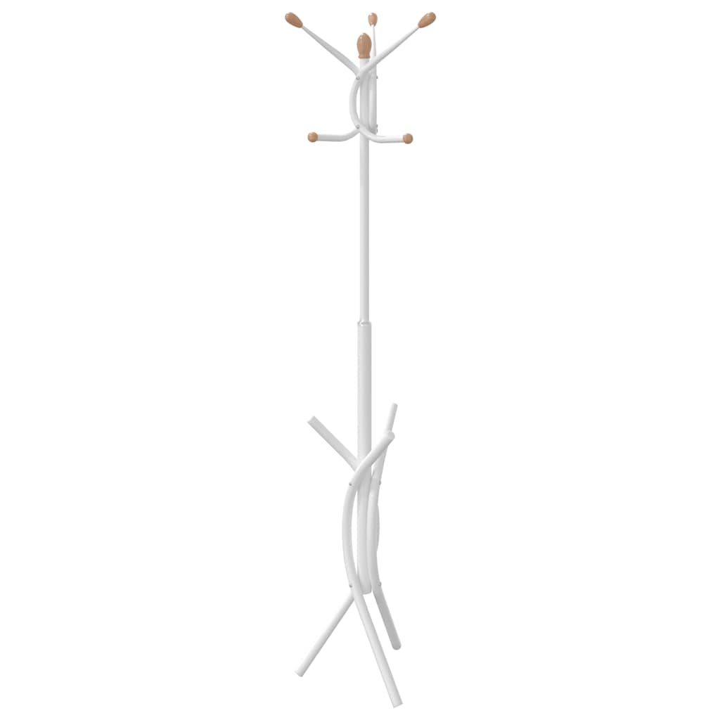 Garderobenständer Weiß 176 cm Pulverbeschichtetes Eisen