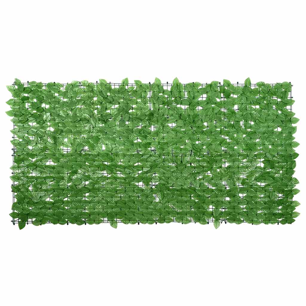 Balkon-Sichtschutz mit Grünen Blättern 200x100 cm