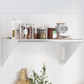 Wandregal 75x45x31 cm Silbern Edelstahl