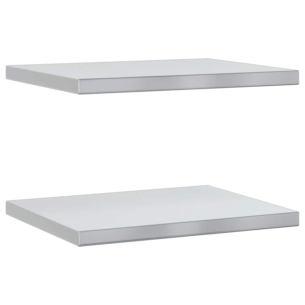 Wandregale 2 Stk. 50x40 cm Silbern Edelstahl
