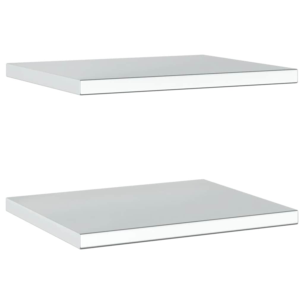 Wandregale 2 Stk. 50x40 cm Silbern Edelstahl