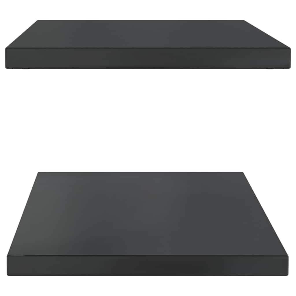Wandregale 2 Stk. 100x40 cm Schwarz Edelstahl