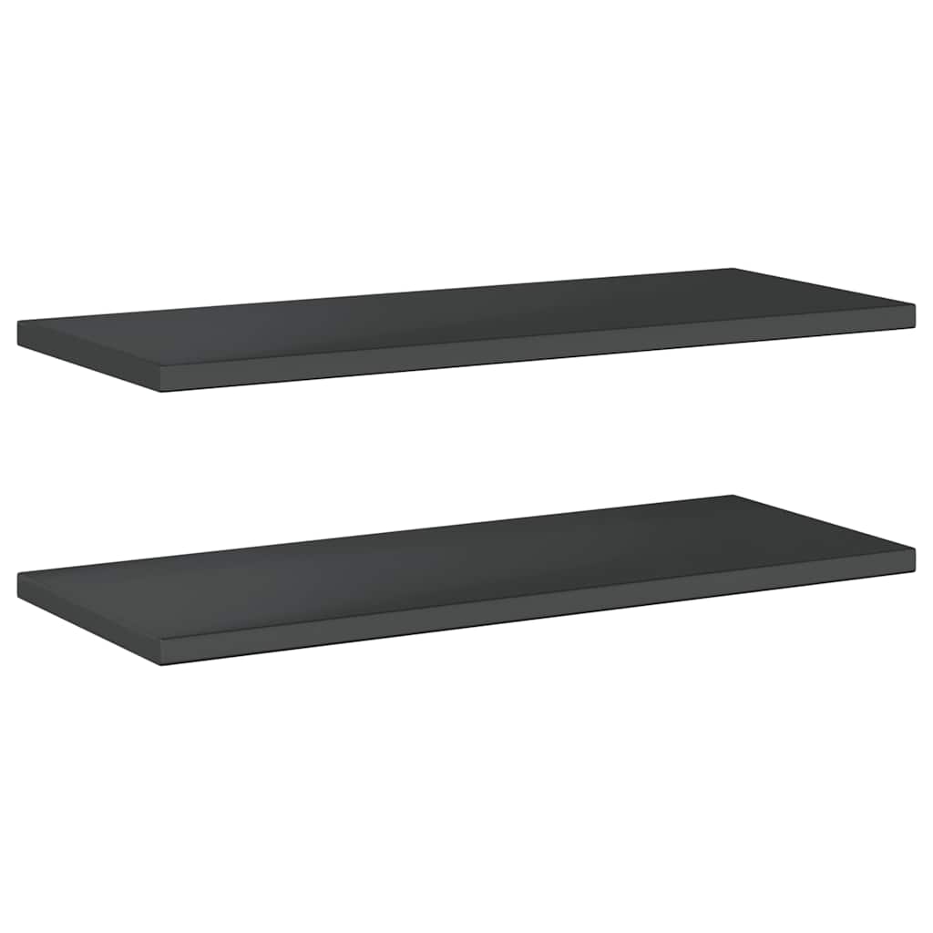 Wandregale 2 Stk. 100x40 cm Schwarz Edelstahl