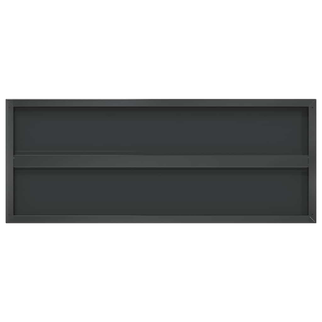 Wandregale 2 Stk. 100x40 cm Schwarz Edelstahl
