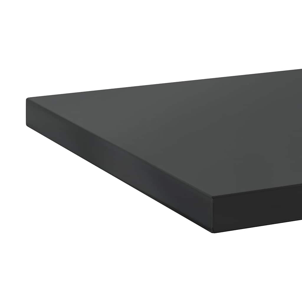 Wandregale 2 Stk. 100x40 cm Schwarz Edelstahl