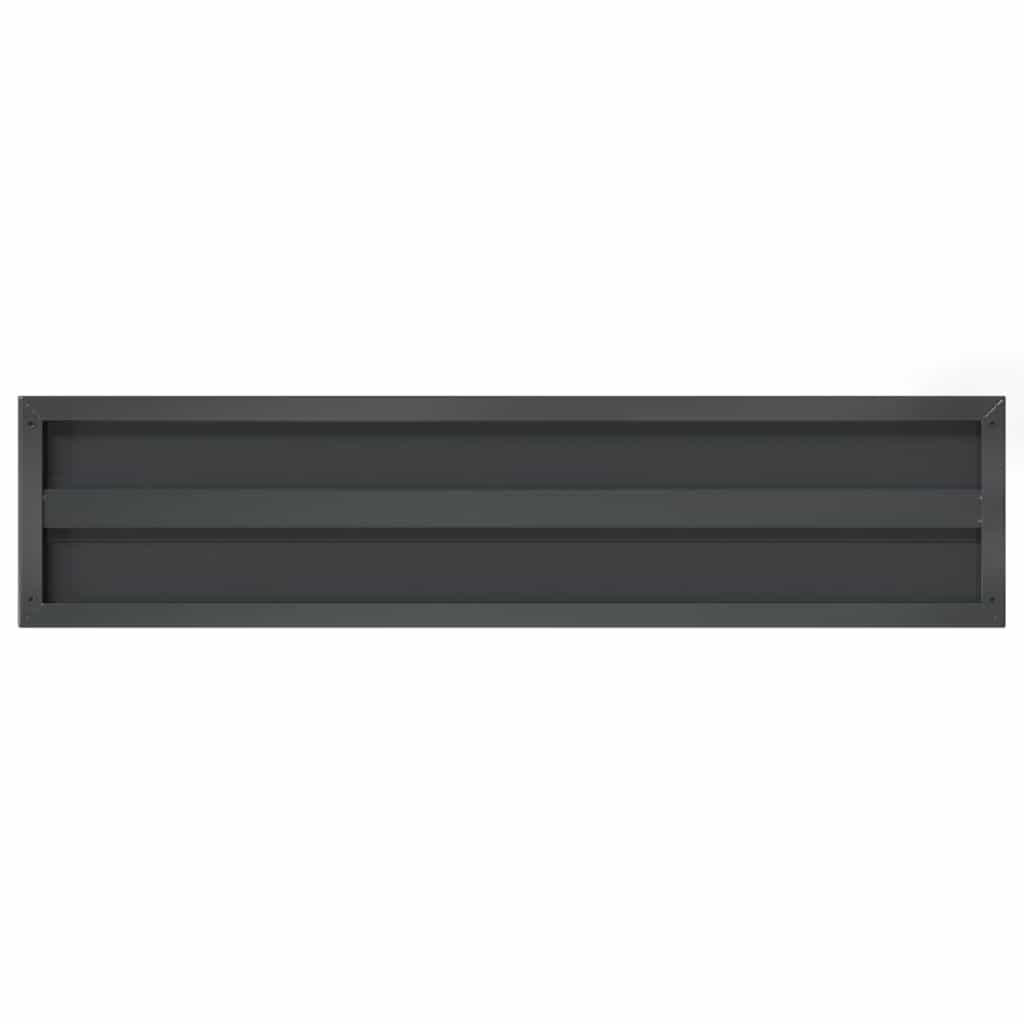 Wandregale 2 Stk. 100x23,5 cm Schwarz Edelstahl