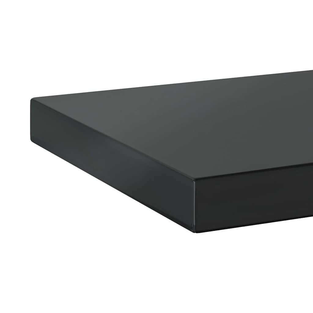 Wandregale 2 Stk. 100x23,5 cm Schwarz Edelstahl