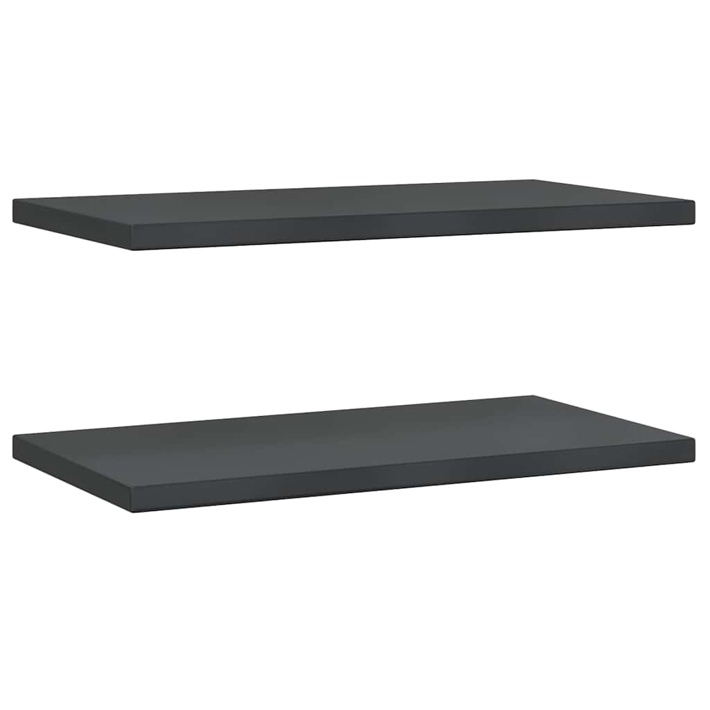 Wandregale 2 Stk. 75x40 cm Schwarz Edelstahl