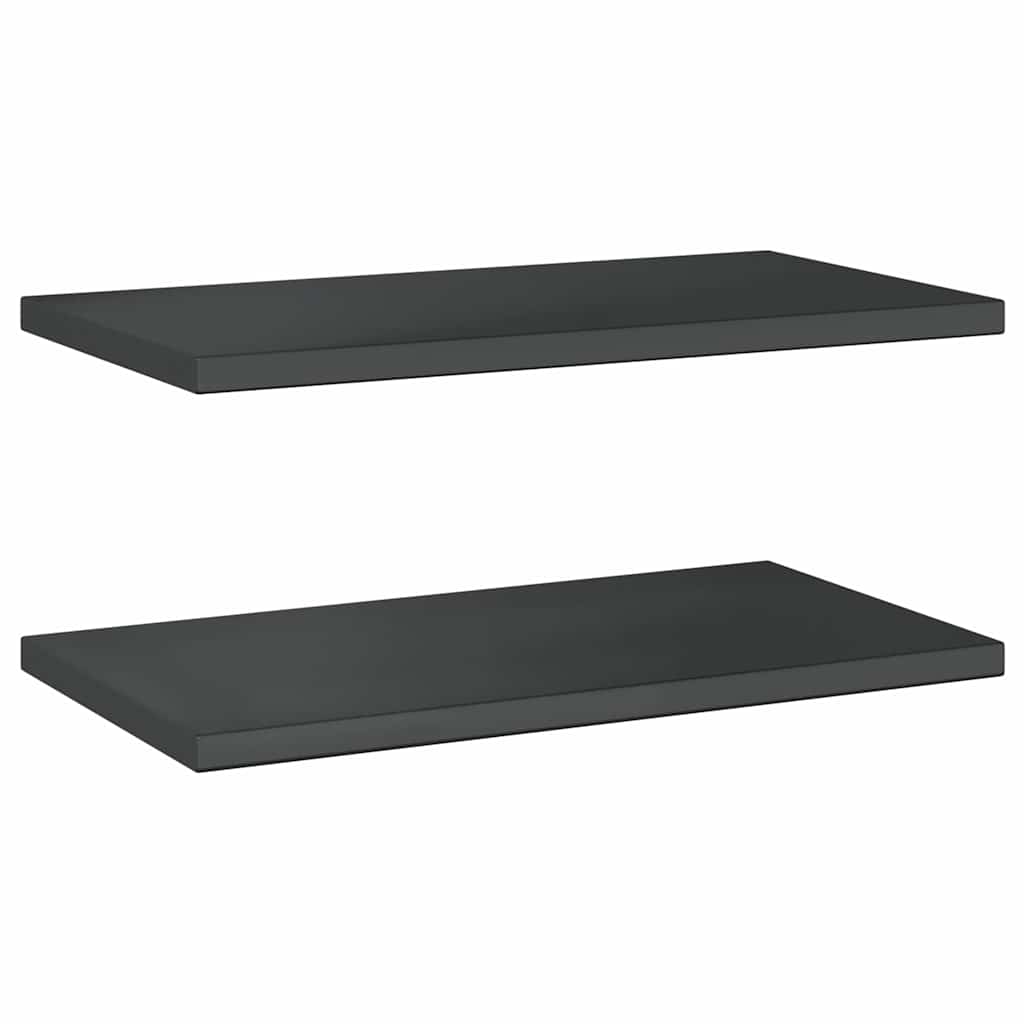 Wandregale 2 Stk. 75x40 cm Schwarz Edelstahl