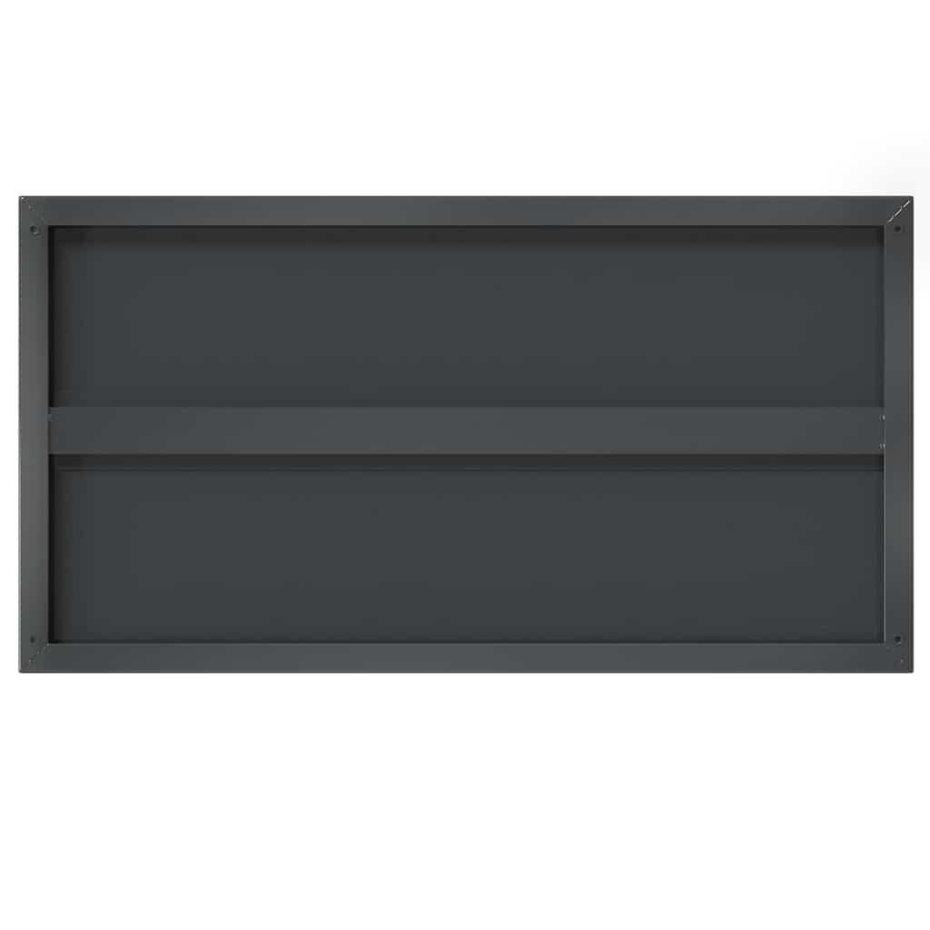 Wandregale 2 Stk. 75x40 cm Schwarz Edelstahl