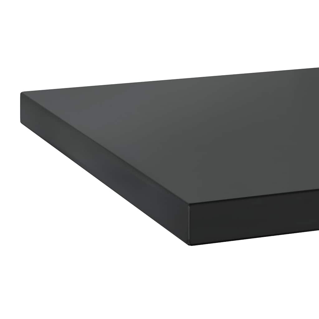 Wandregale 2 Stk. 75x40 cm Schwarz Edelstahl