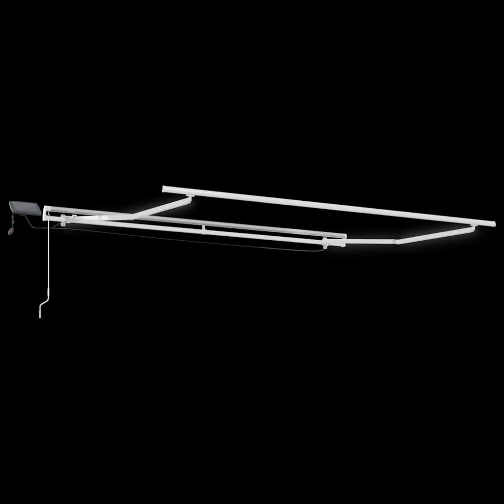 Markise Manuell mit LED Weinrot 300x250 cm