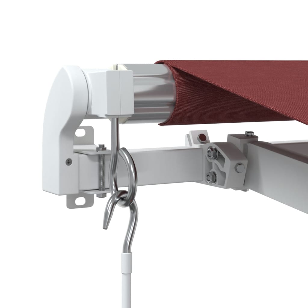 Markise Manuell mit LED Weinrot 350x250 cm
