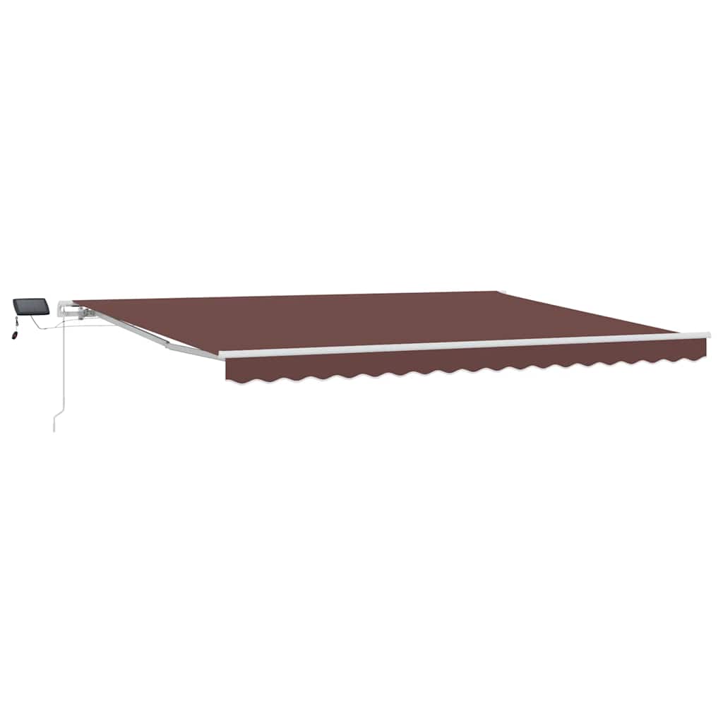 Markise Manuell mit LED Braun 450x300 cm