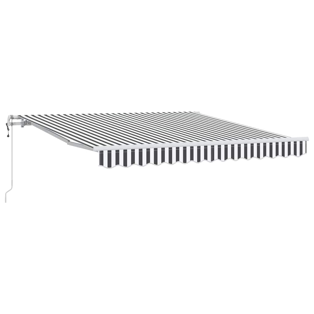 Markise Automatisch Anthrazit & Weiß 300x250 cm