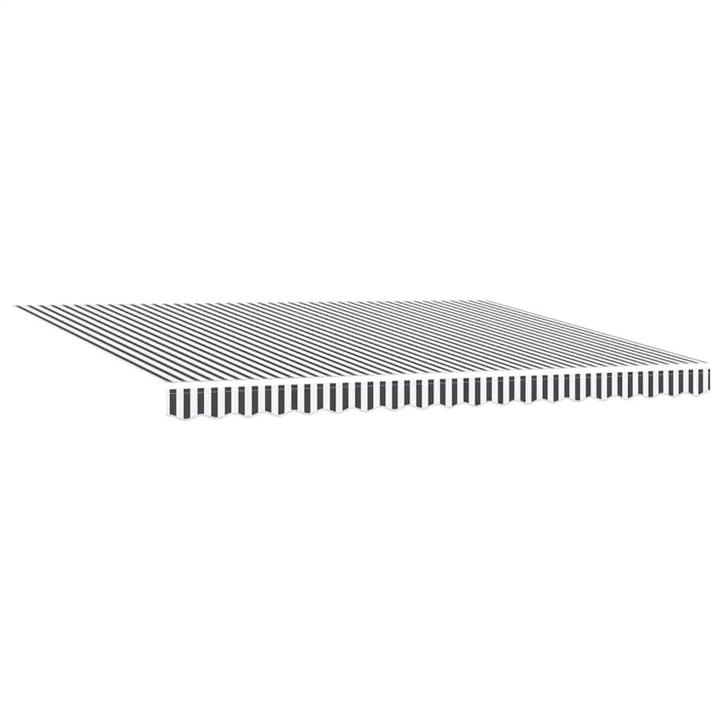 Markise Automatisch mit LED Anthrazit & Weiß 450x300 cm