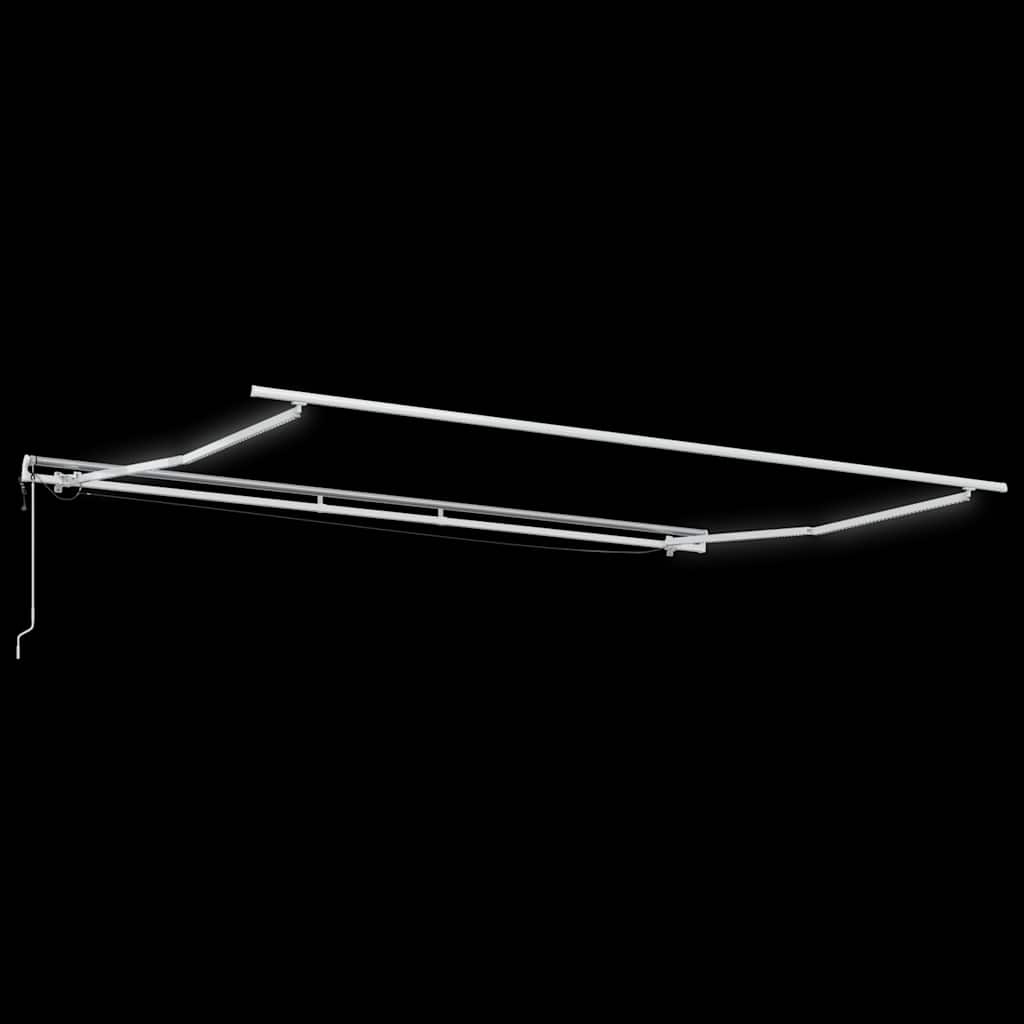 Markise Automatisch mit LED Anthrazit & Weiß 450x300 cm