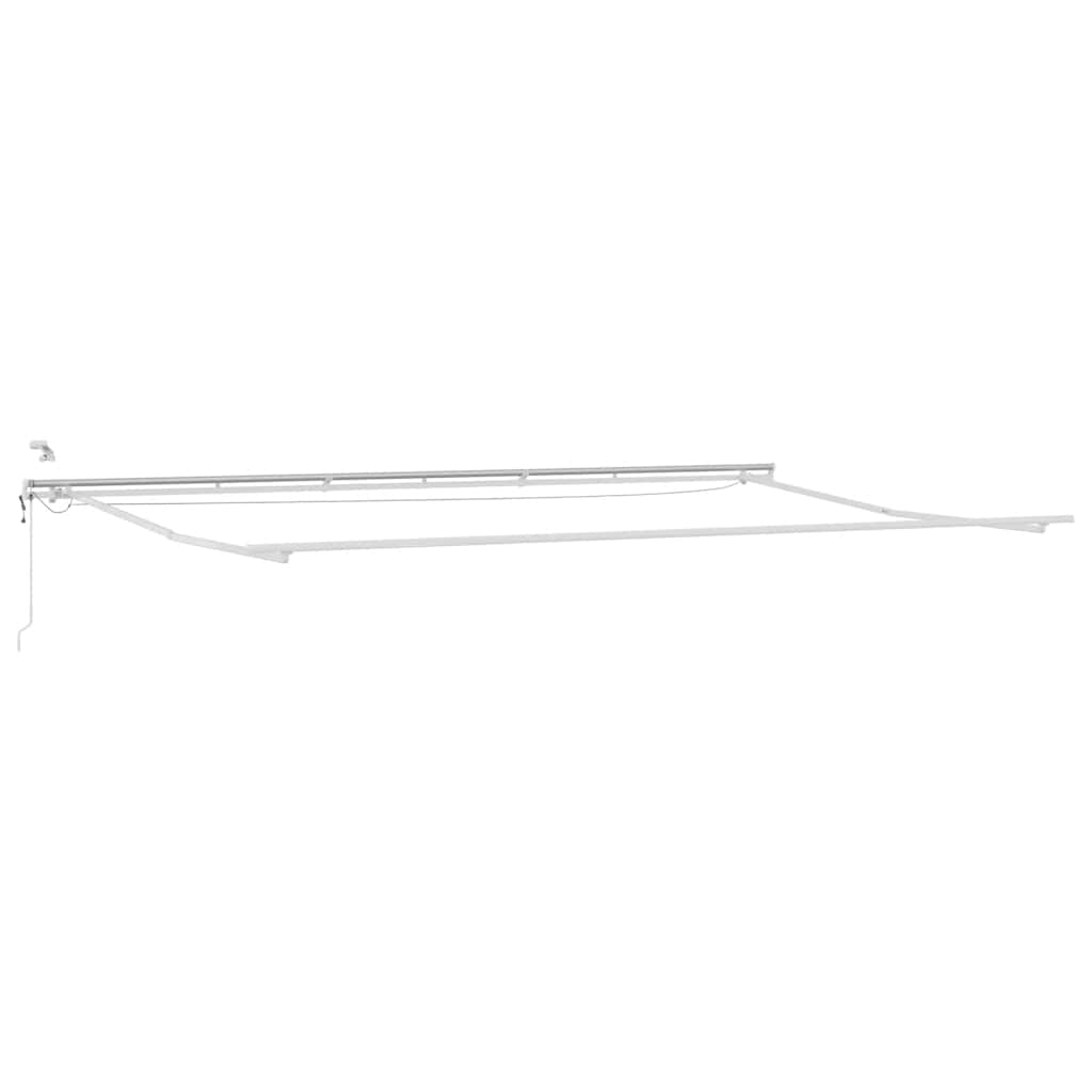Markise Automatisch mit LED Anthrazit & Weiß 600x300 cm