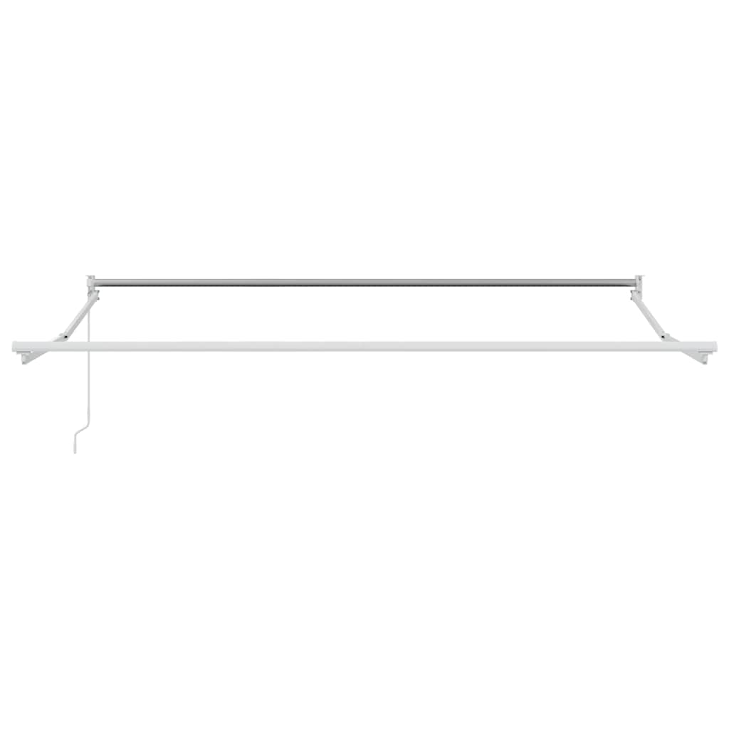 Markise Einziehbar Anthrazit und Weiß 4,5x3 m Stoff & Aluminium