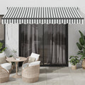 Markise Einziehbar Anthrazit & Weiß 3,5x2,5 m Stoff & Aluminium