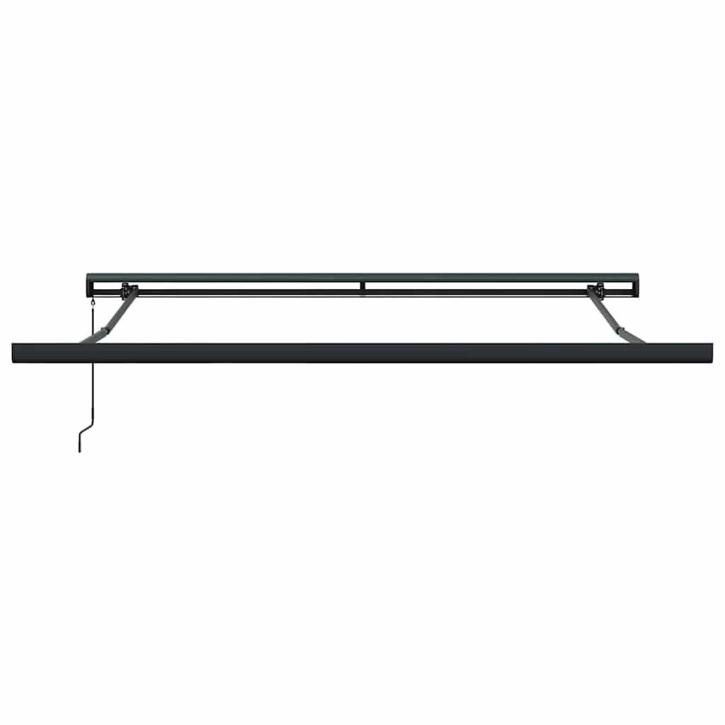 Markise Einziehbar Anthrazit und Weiß 3x2,5 m Stoff & Aluminium