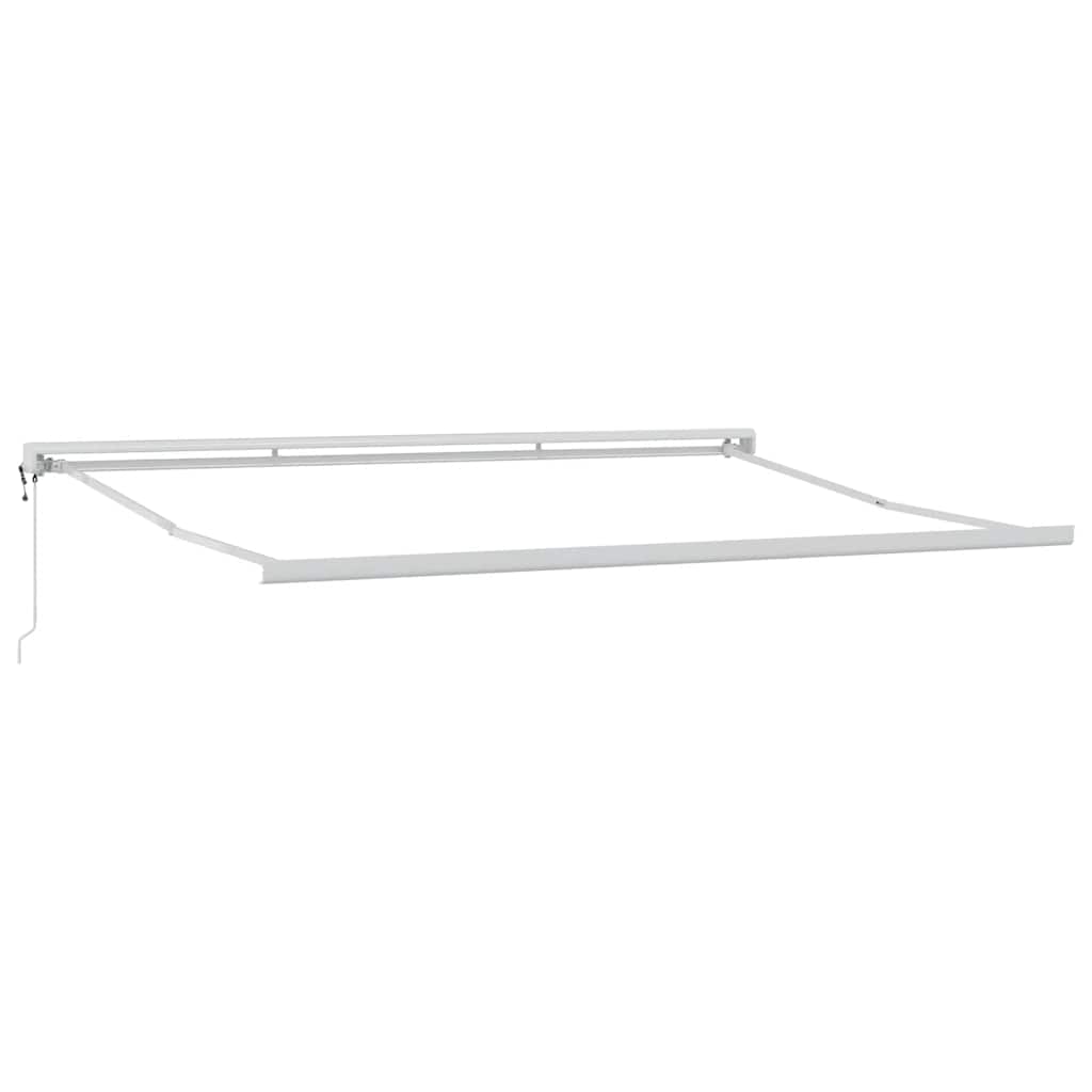 Markise Einziehbar Anthrazit und Weiß 4,5x3 m Stoff & Aluminium