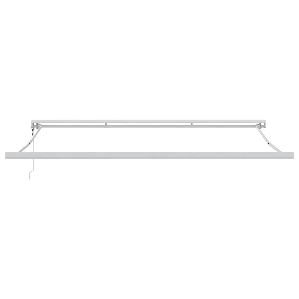 Markise Einziehbar Anthrazit und Weiß 4,5x3 m Stoff & Aluminium