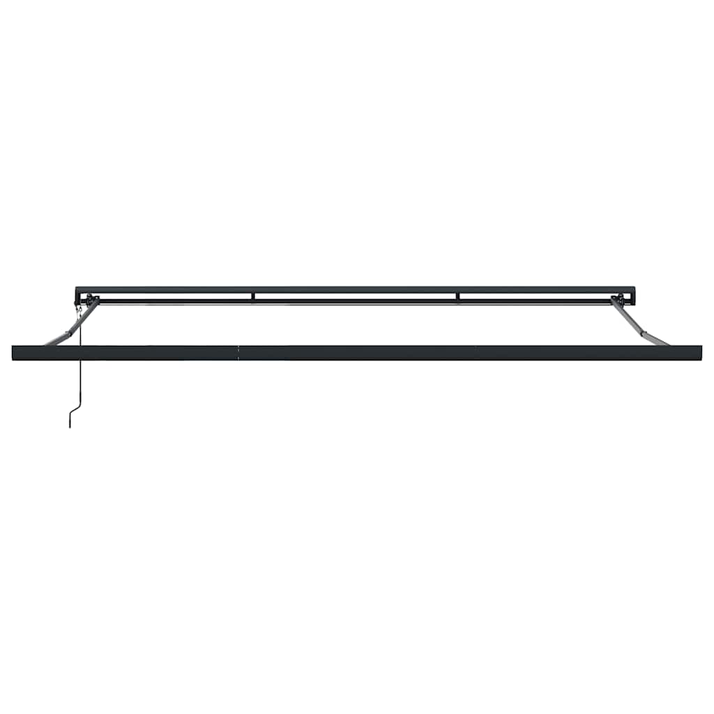 Markise Einziehbar Anthrazit und Weiß 4,5x3 m Stoff & Aluminium