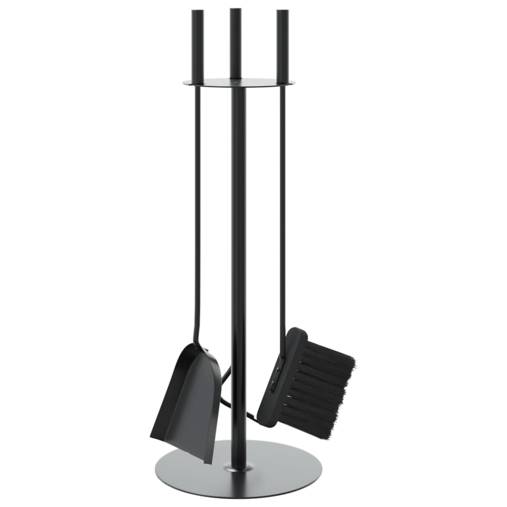 4-teiliges Kaminbesteck-Set 22 x 59 cm Stahl