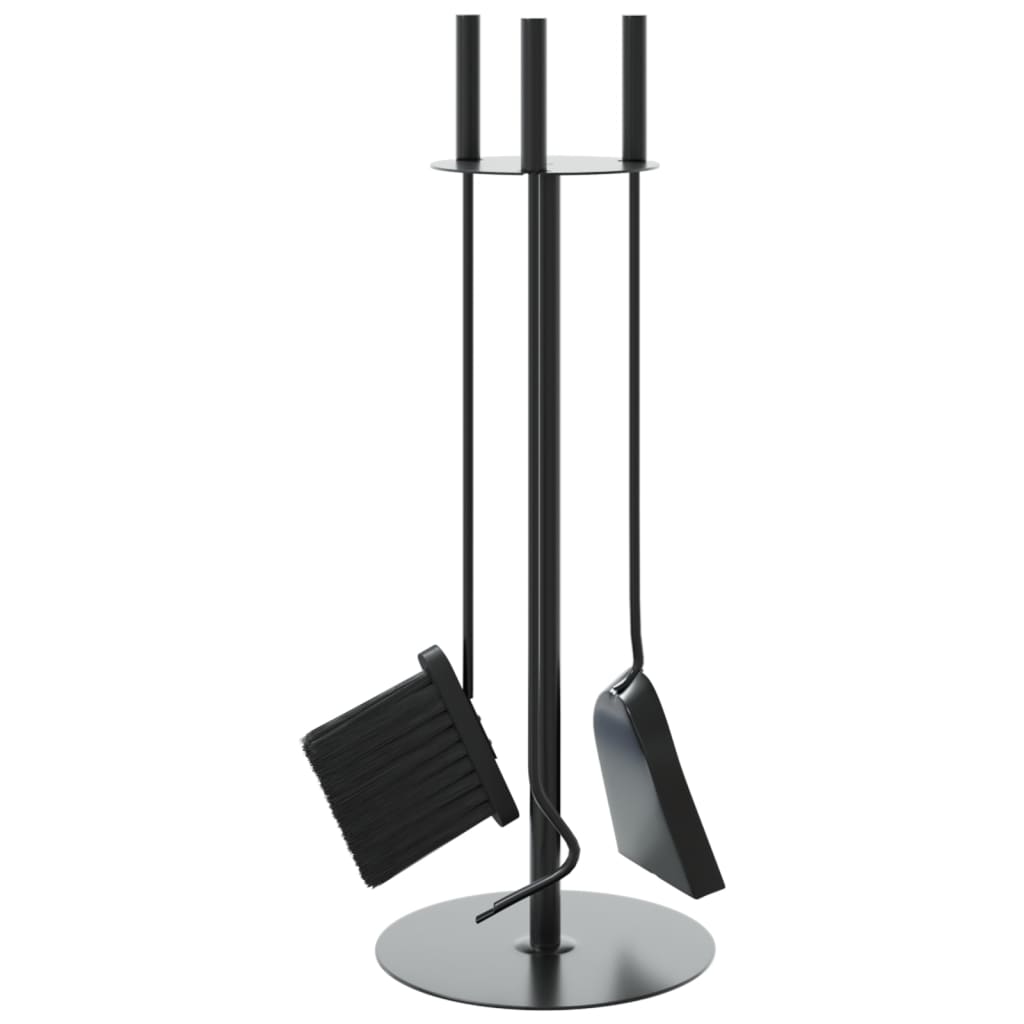 4-teiliges Kaminbesteck-Set 22 x 59 cm Stahl