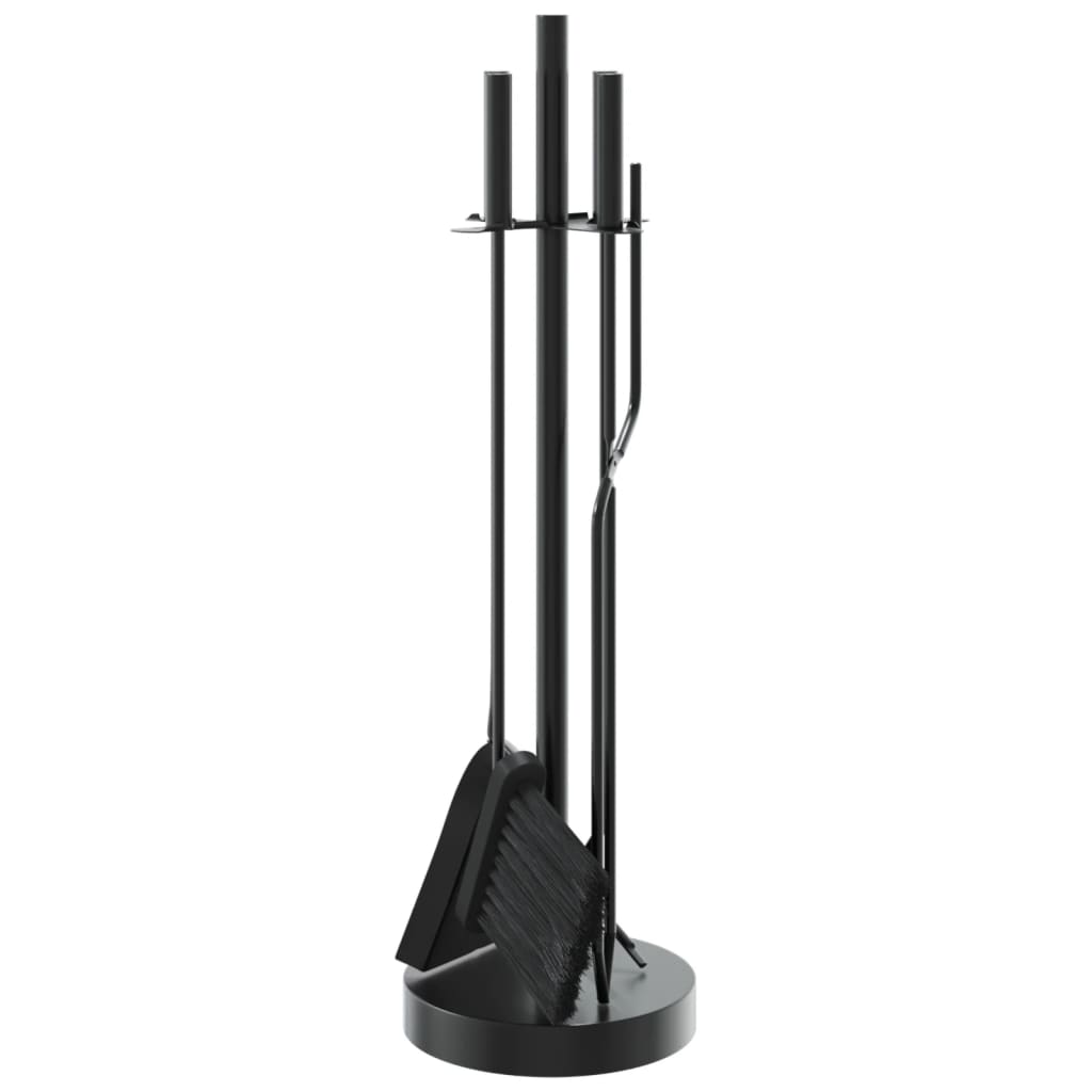 5-teiliges Kaminbesteck-Set 18 x 66 cm Stahl