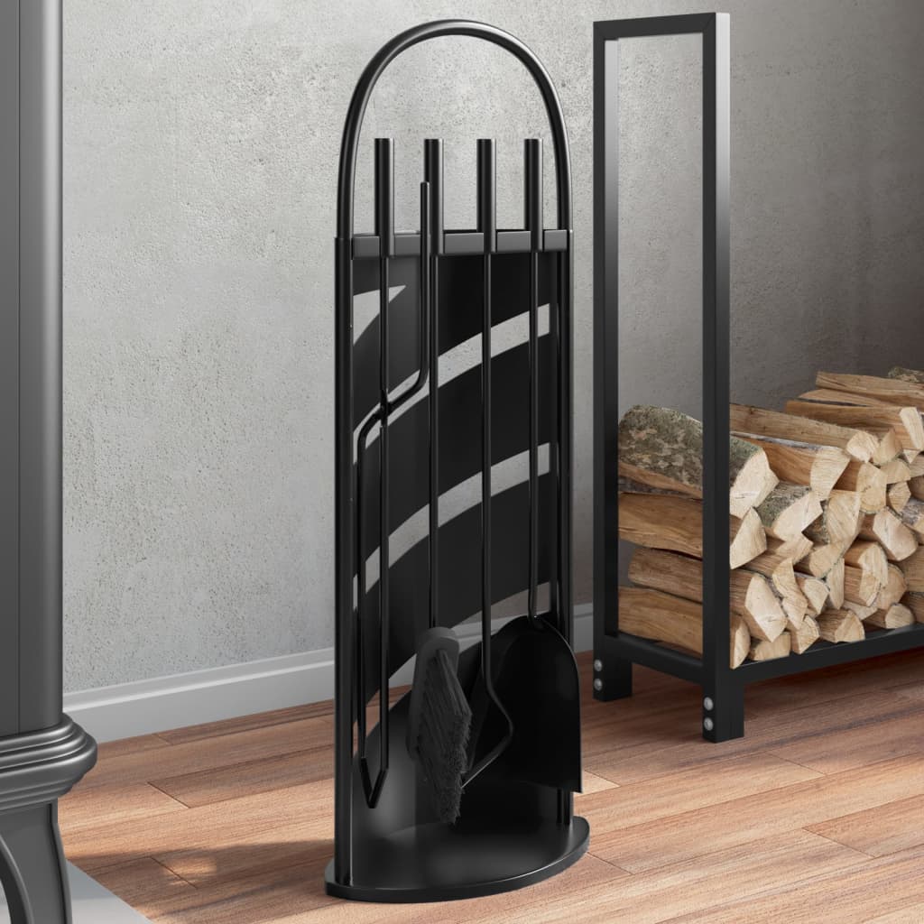 5-teiliges Kaminbesteck-Set 23 x 15 x 66 cm Stahl