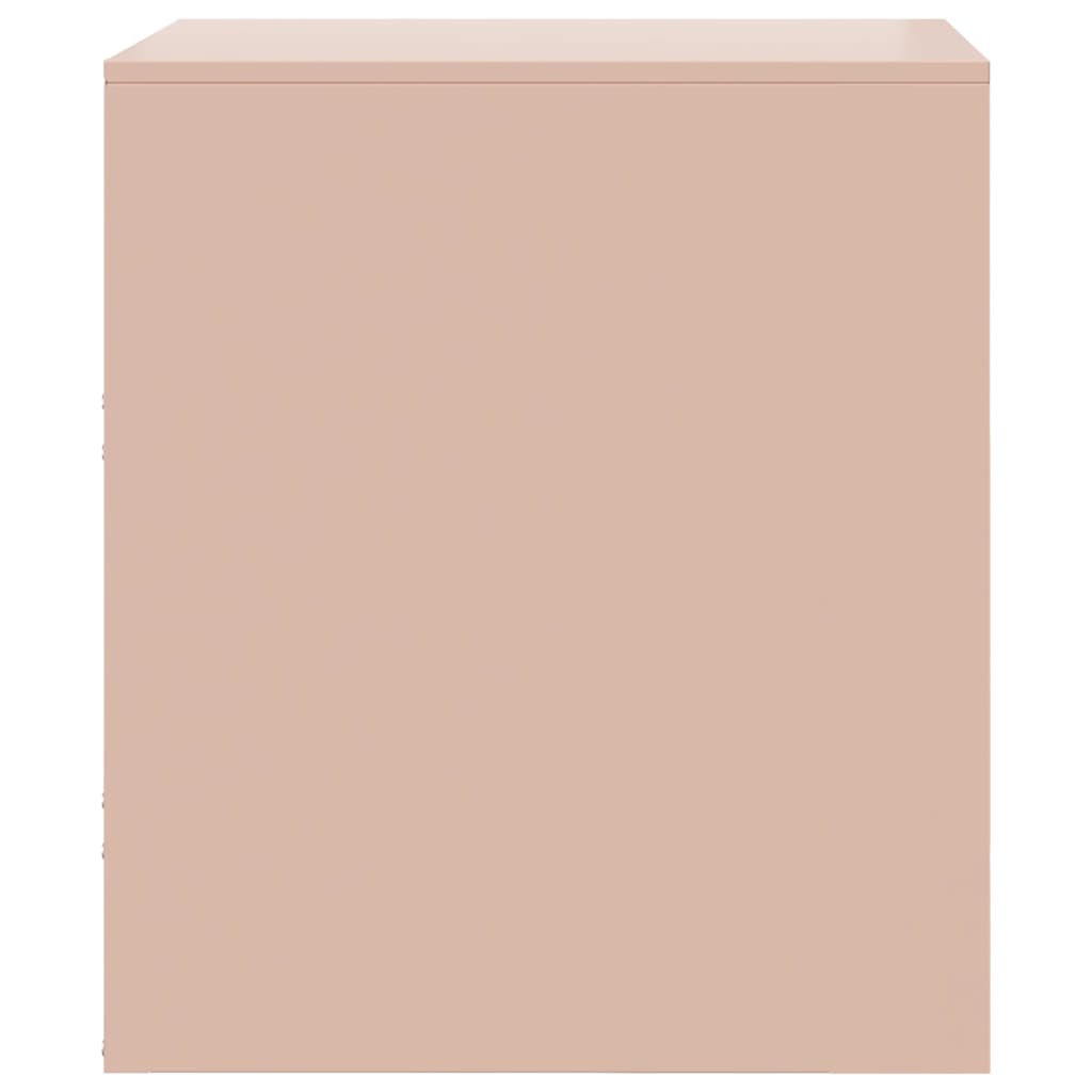 Nachttisch Rosa 34,5x39x44 cm Stahl