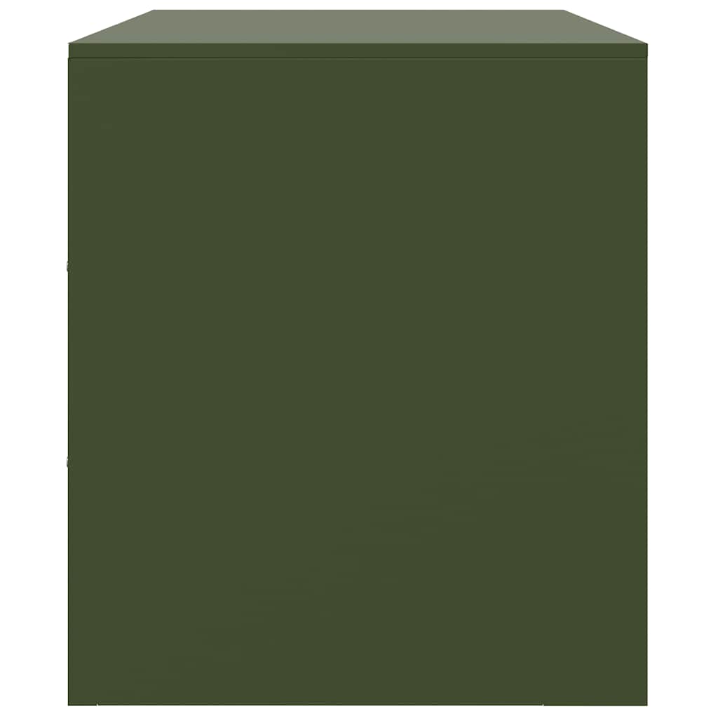 TV-Schrank Olivgrün 99x39x44 cm Stahl