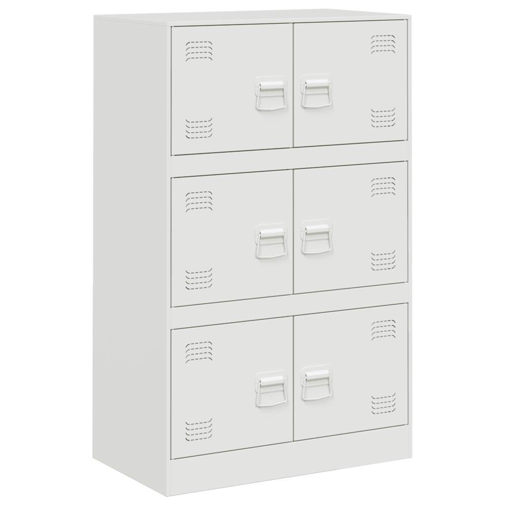 Sideboard Weiß 67x39x107 cm Stahl