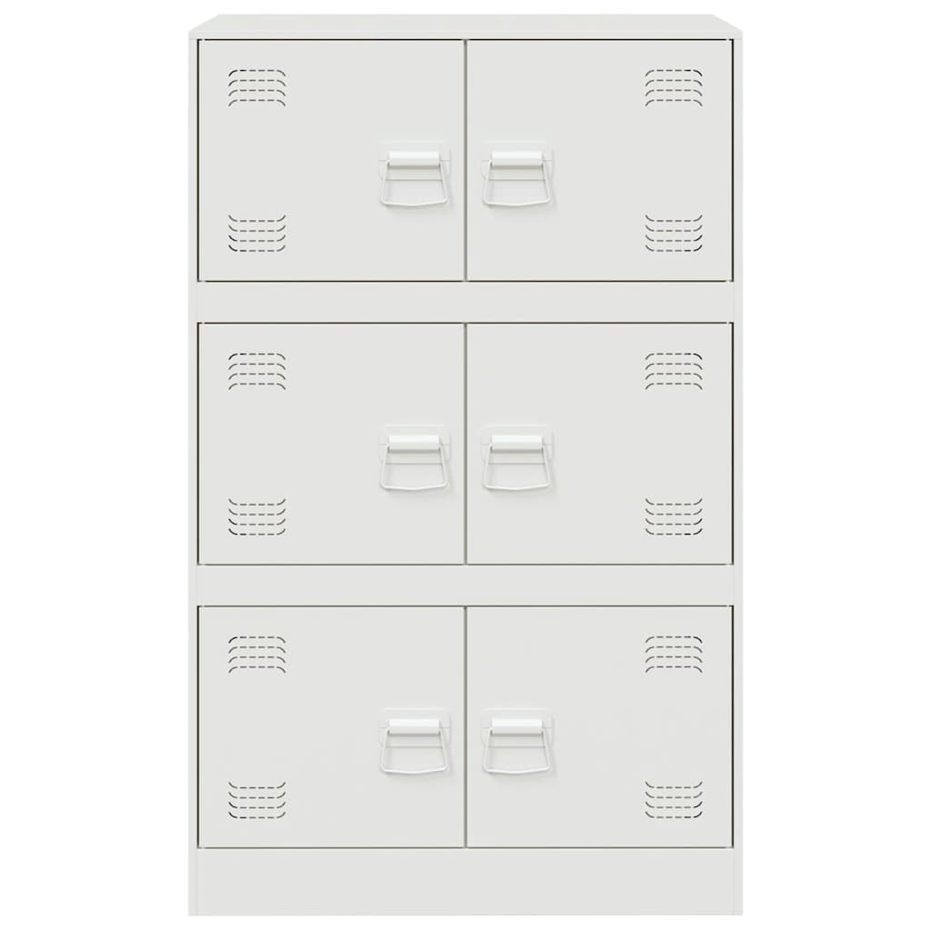 Sideboard Weiß 67x39x107 cm Stahl