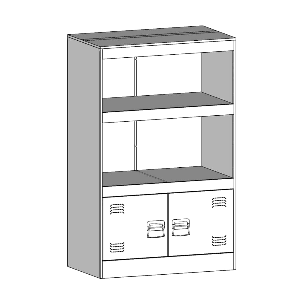 Sideboard Weiß 67x39x107 cm Stahl