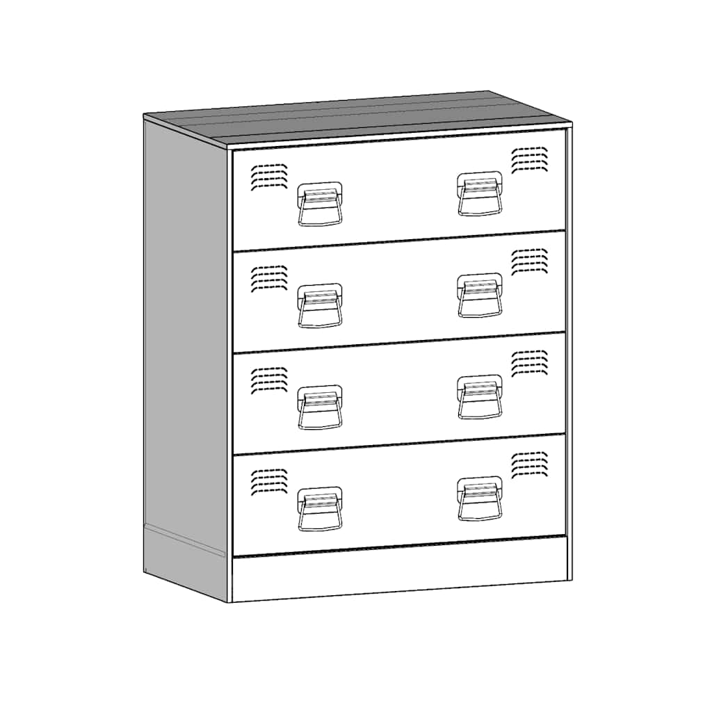 Sideboard Senfgelb 67x39x83 cm Stahl
