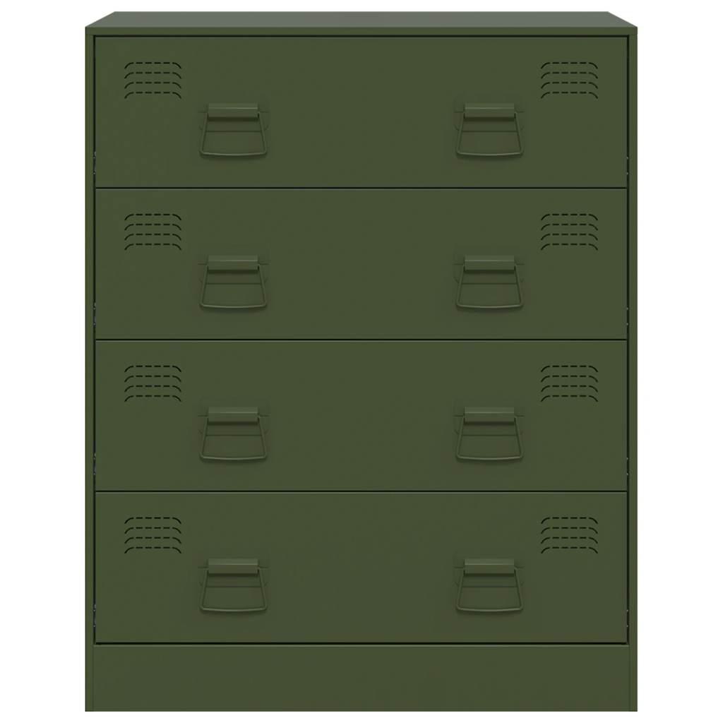 Sideboard Olivgrün 67x39x83 cm Stahl